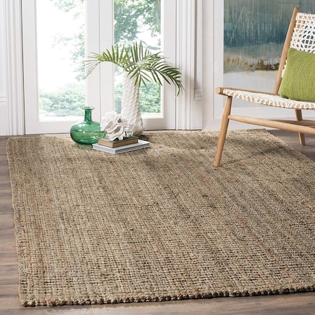 Safavieh 4 x 4 ft. Natural Fiber Square Area Rug, Natural & Grey NF447M-4SQ